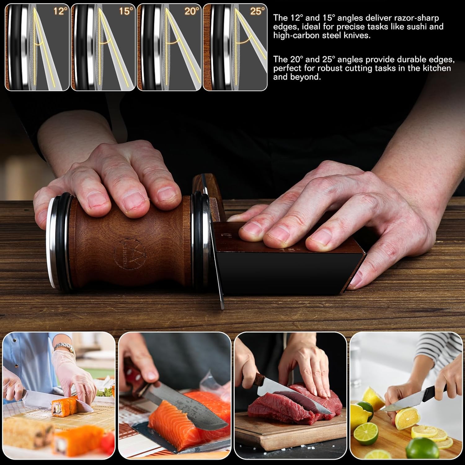 Rolling Knife Sharpener Tool Kit: Infographics