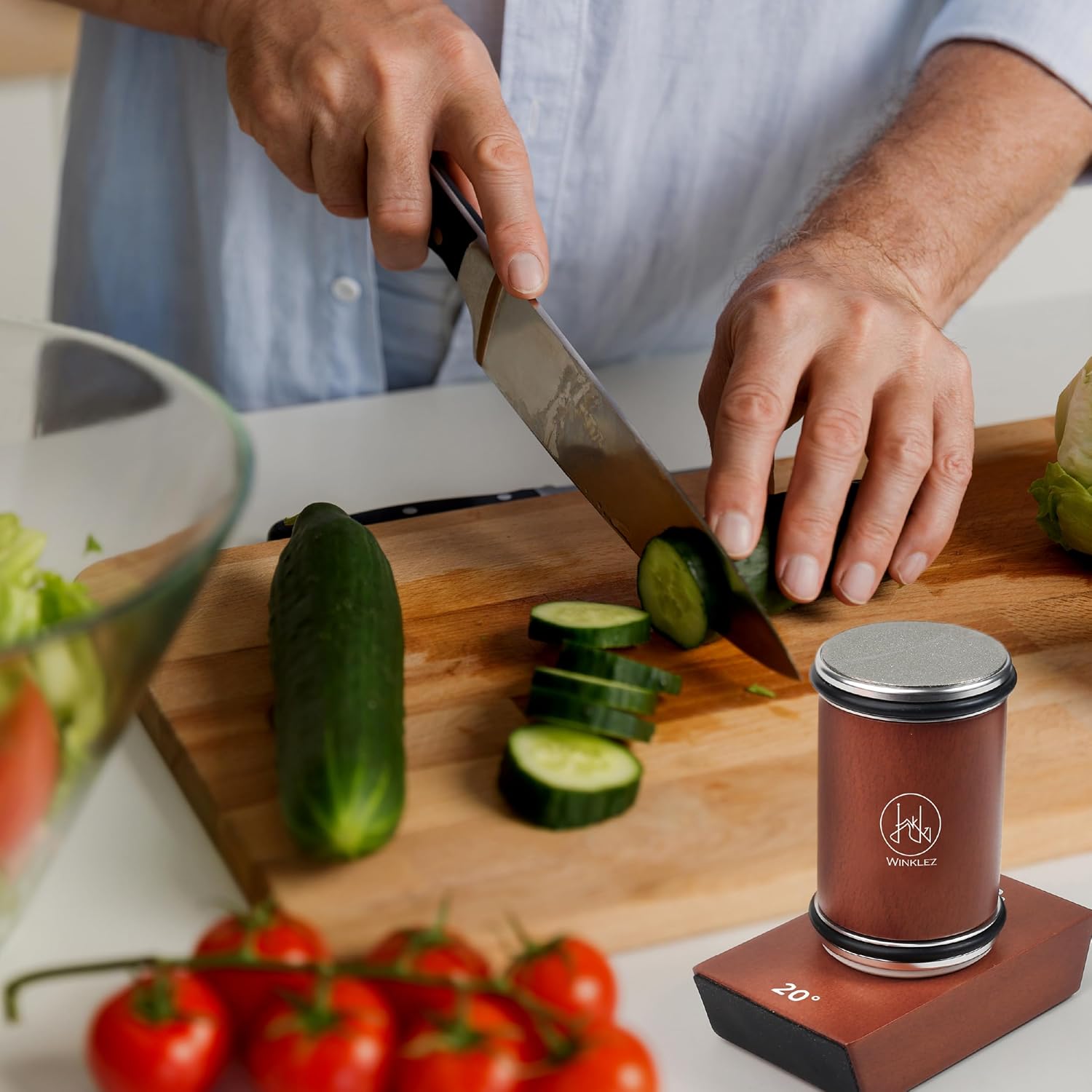 Rolling Knife Sharpener with Diamond and Ceramic Discs: Infographics