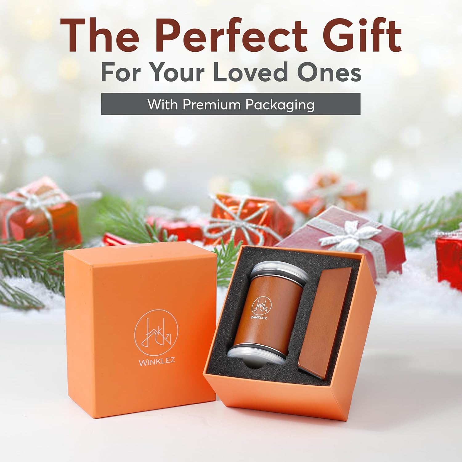 Positions the product as an ideal gift for loved ones during the holiday season, emphasizing its premium packaging.