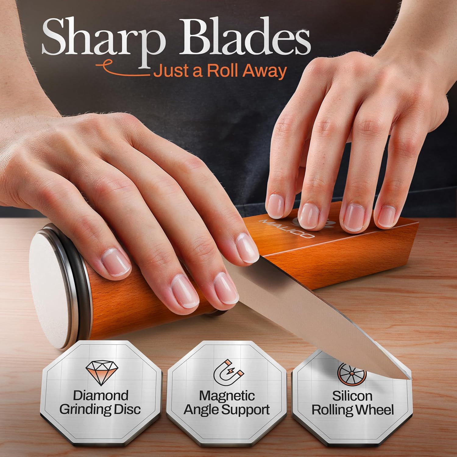 Rolling Knife Sharpener Kit: Infographics