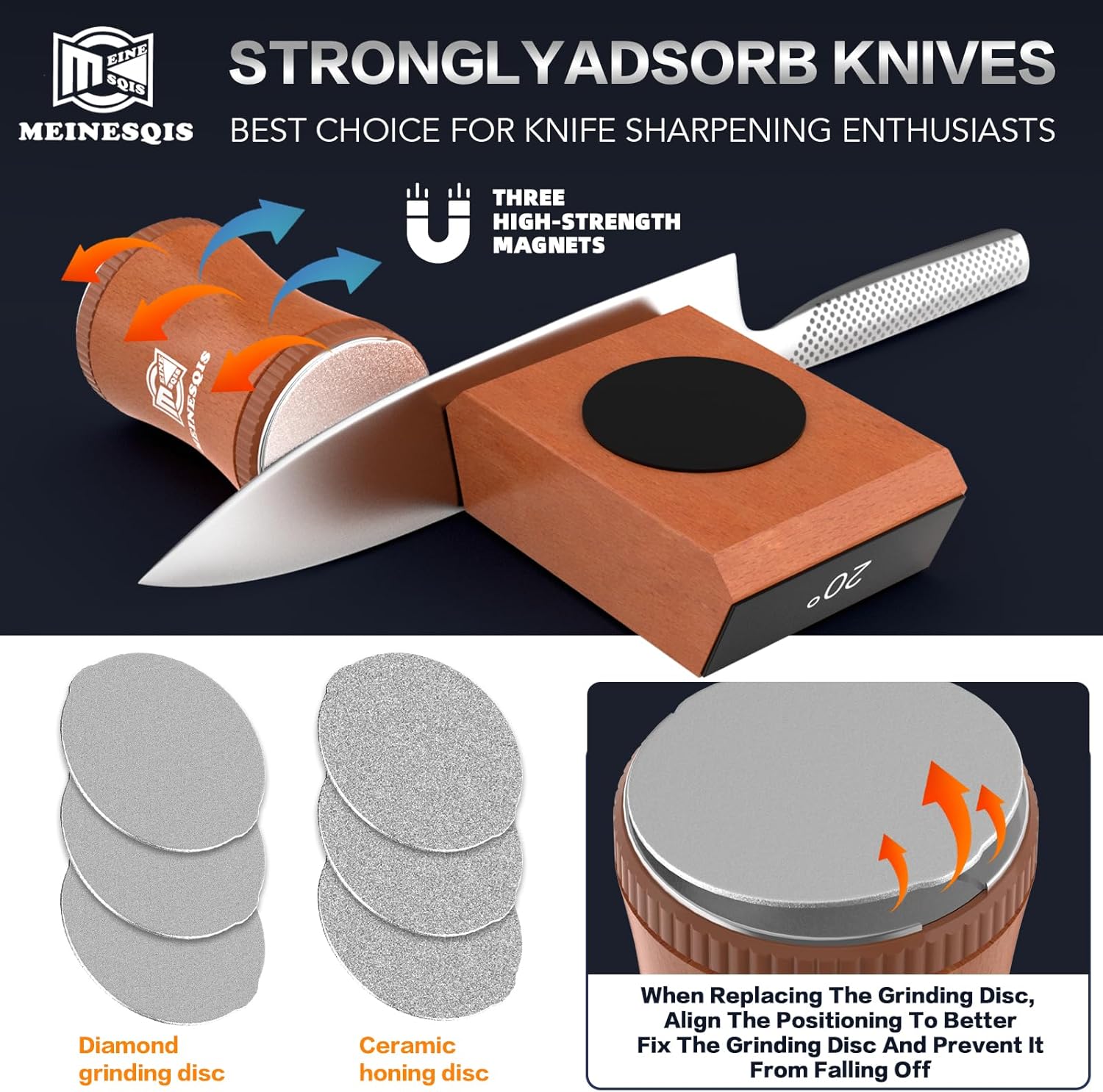Showcases multiple features of the knife sharpening system, emphasizing its versatility and ease of use for enthusiasts. Explains the product's components and how to properly align and replace the…