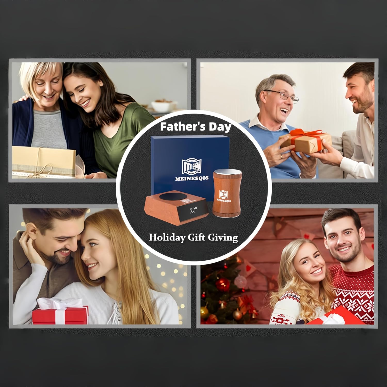 Positions the product as an ideal gift for various holidays and occasions, particularly Father's Day. Demonstrates the versatility of the product as a gift for different family members and…