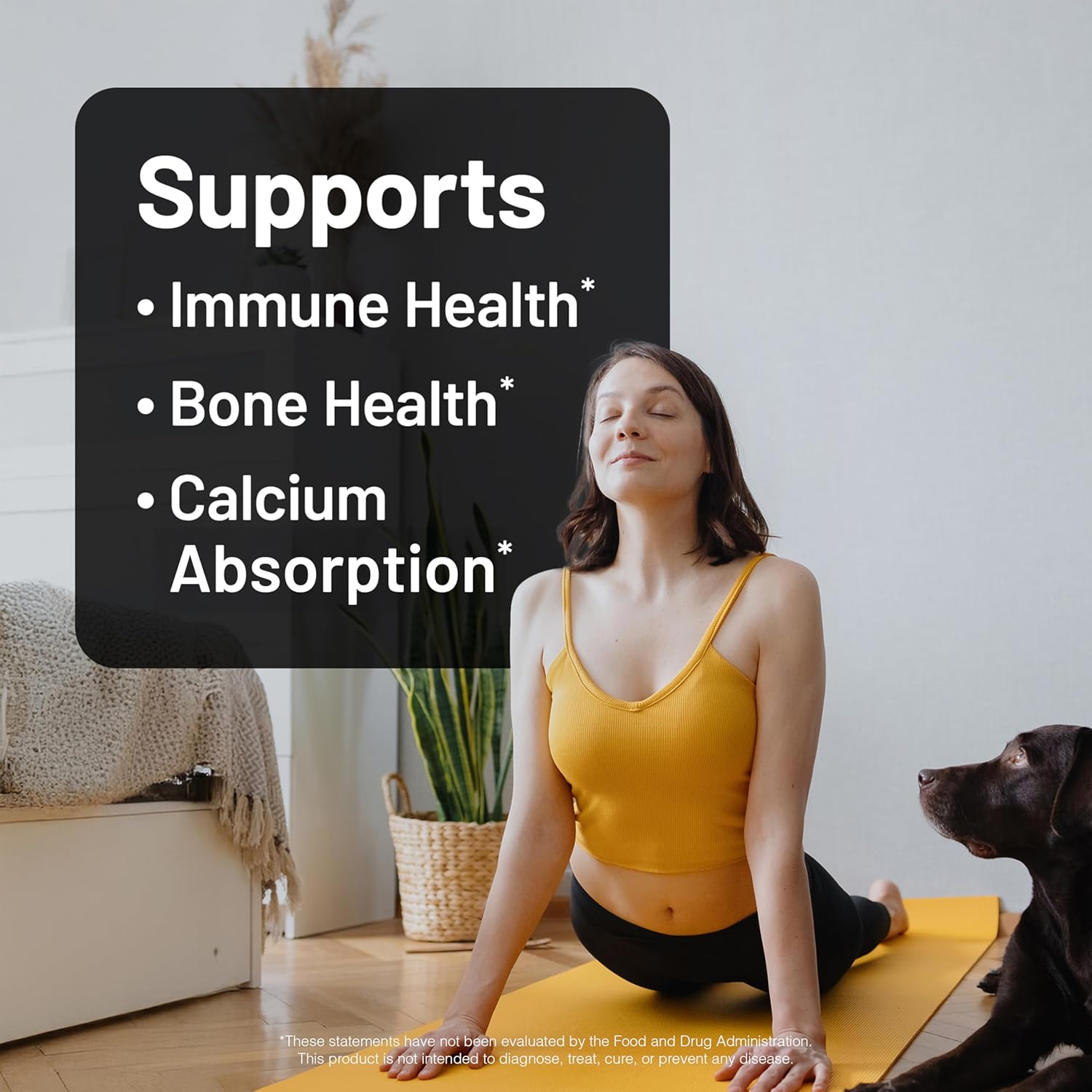 Highlights multiple health benefits of the product to appeal to health-conscious consumers looking for comprehensive nutritional support.