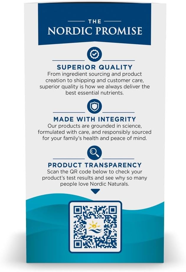 Communicates the brand's key promises and values to build trust and highlight product quality. Reinforces the Nordic Naturals brand identity and emphasizes their commitment to quality and…