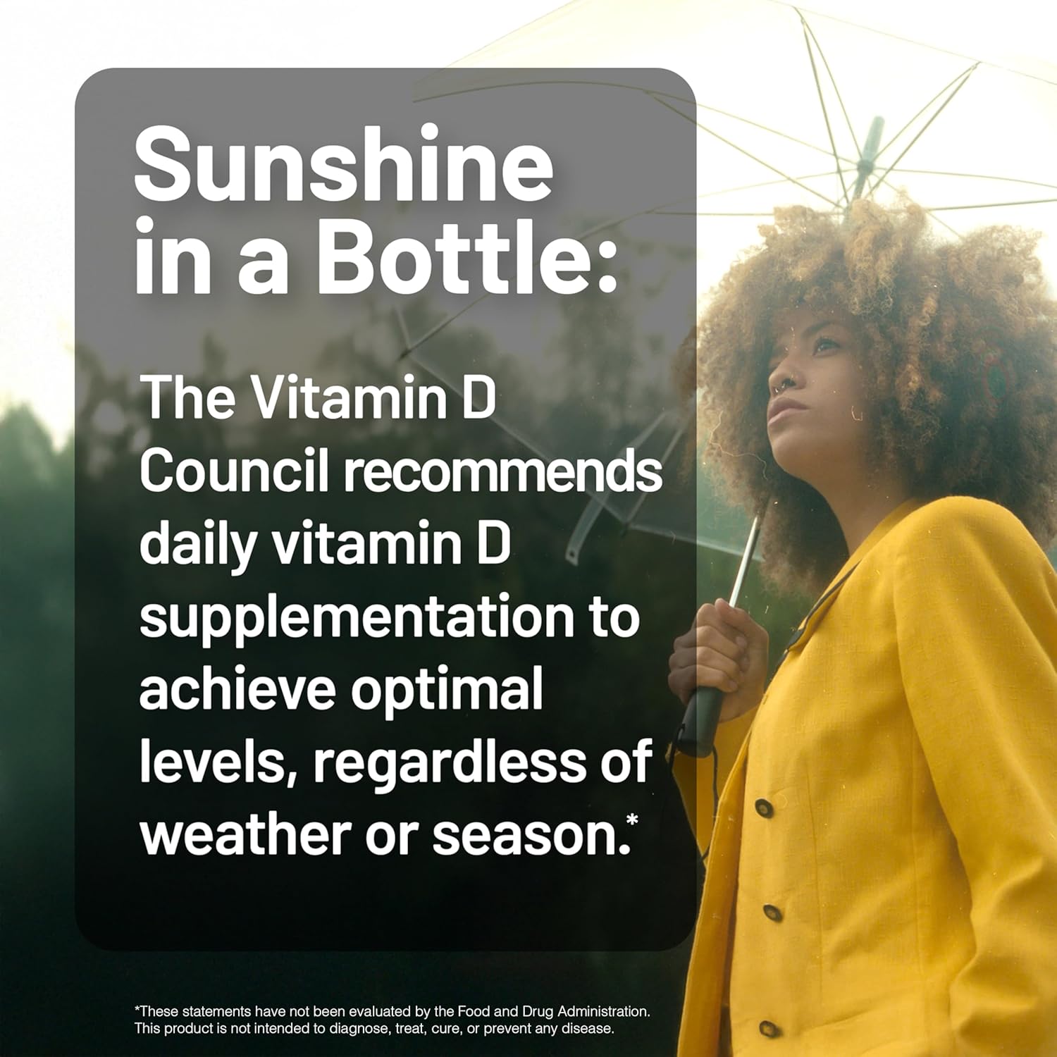 Emphasizes the importance of daily vitamin D supplementation for optimal health, regardless of environmental factors.