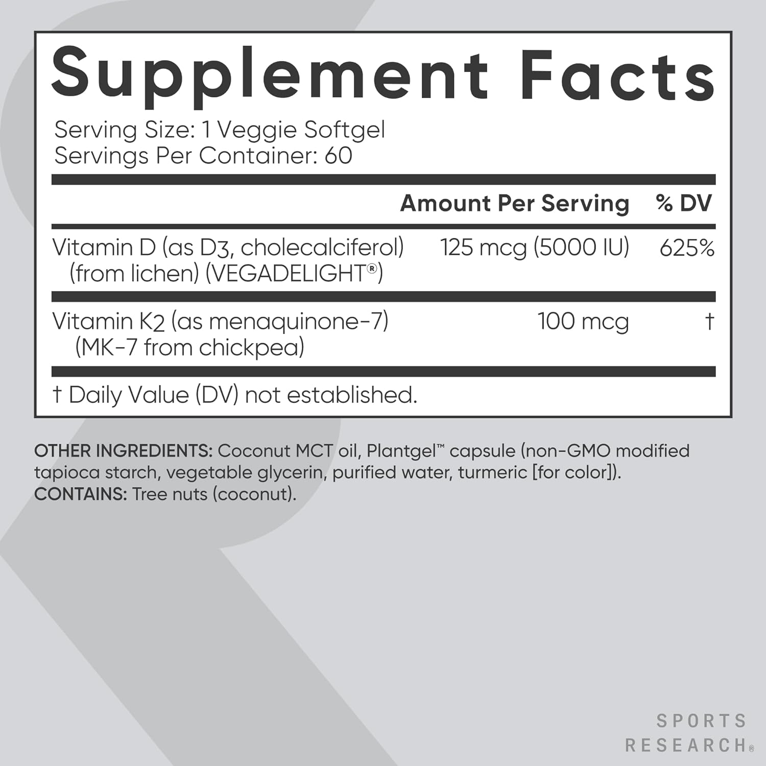 Provides detailed nutritional information and serving sizes to help customers understand the product's composition and dosage.