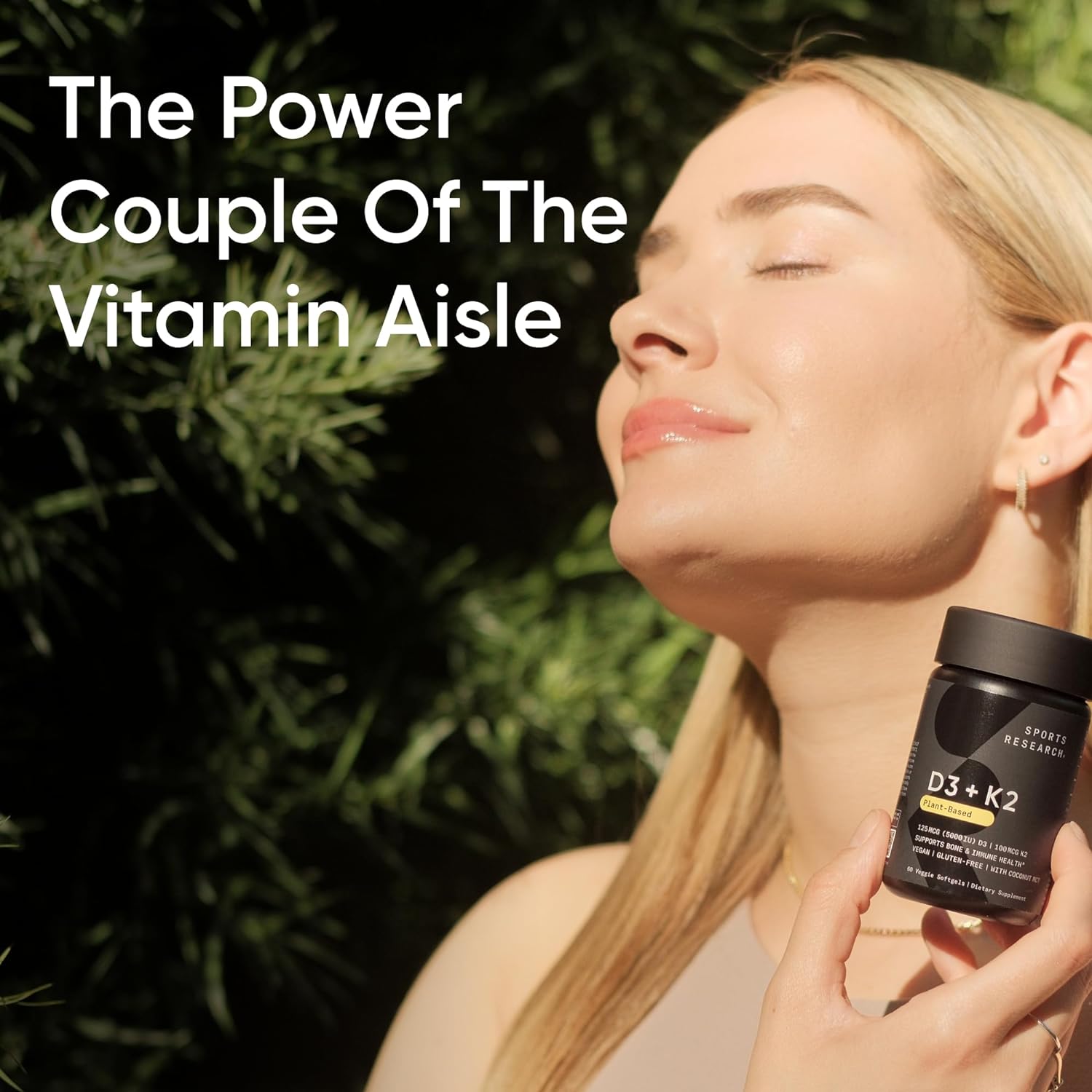 Highlights the synergistic benefits of combining vitamins D3 and K2 in one supplement, positioning it as a powerful duo for health.