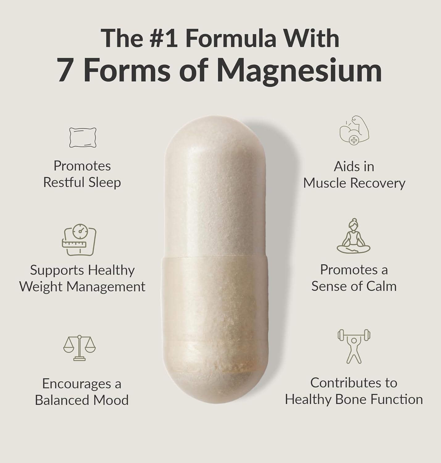 Showcases the various health benefits of the magnesium supplement to demonstrate its versatility and value to potential customers.