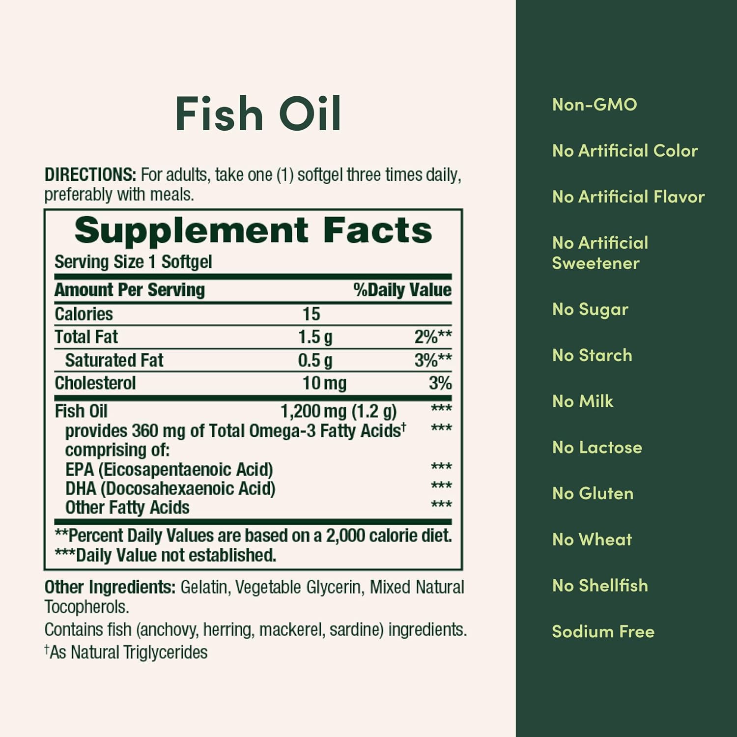 Nature's Bounty Fish Oil Omega 3 Supplements: Infographics