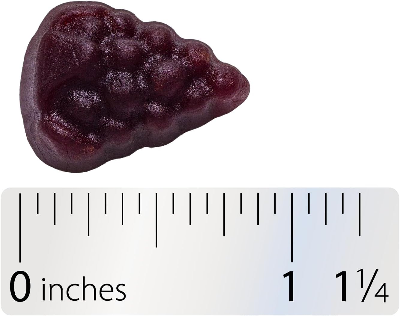 Shows the exact size of the product using a ruler for scale, helping customers understand its physical dimensions.