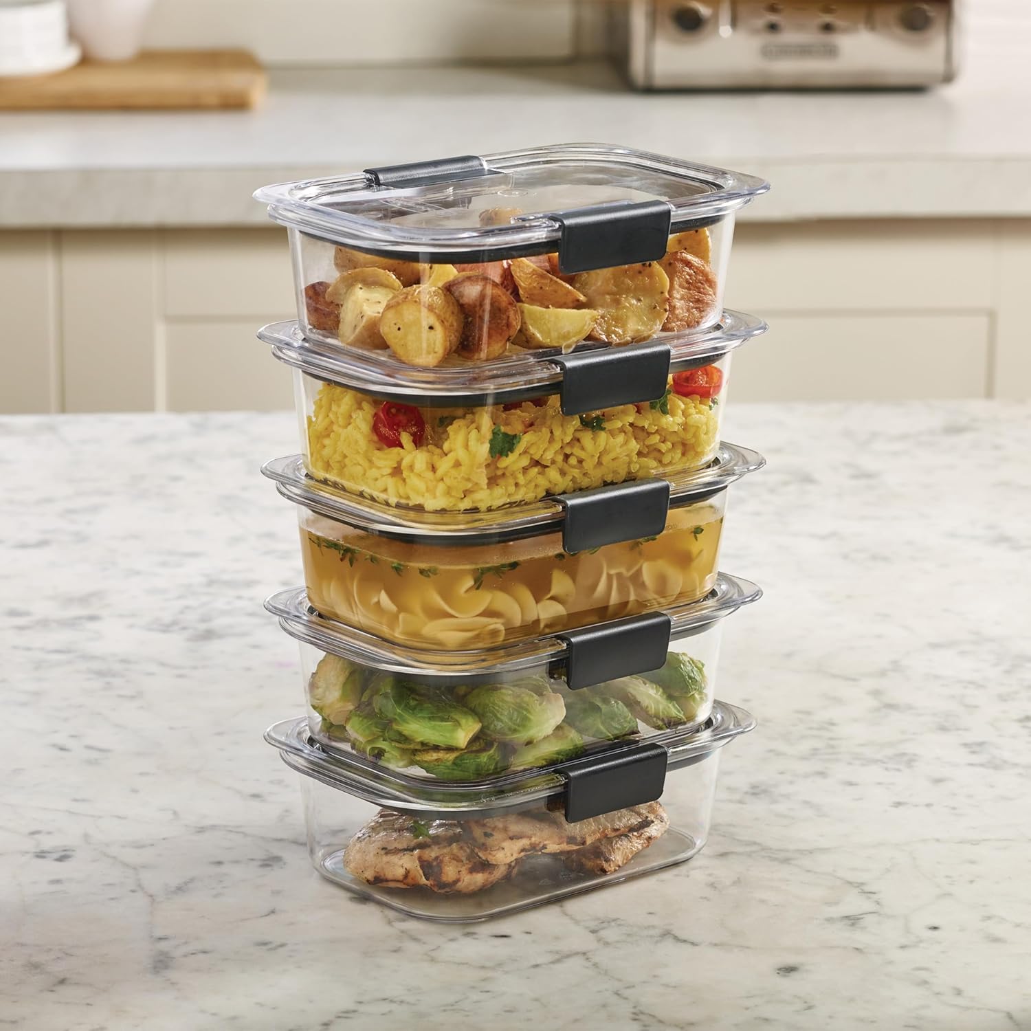 Rubbermaid Brilliance Food Storage Containers BPA Free Airtight Lids Ideal for Lunch…: Infographics