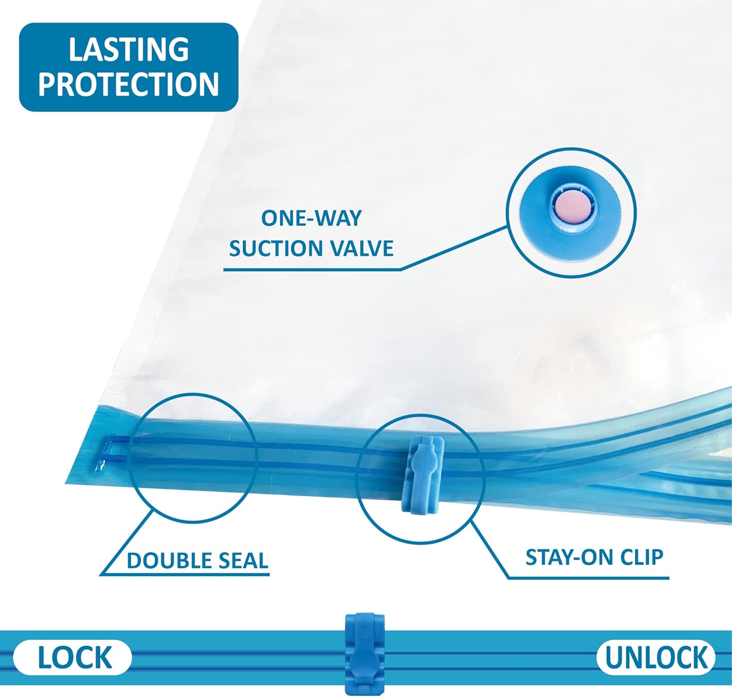 Highlights key features of the product's sealing mechanism to demonstrate its effectiveness in providing lasting protection.