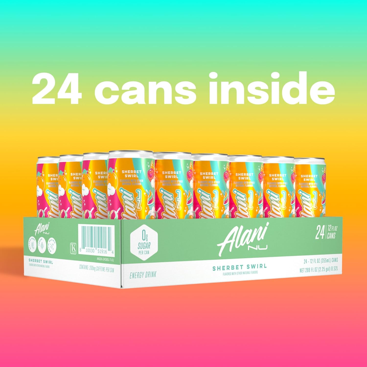 Alani Nu SHERBET SWIRL Sugar Free: Infographics