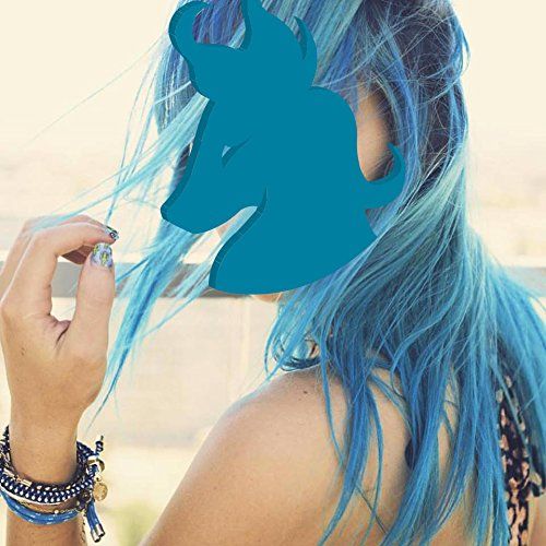 Showcases the product's ability to create bold, eye-catching blue hair color.