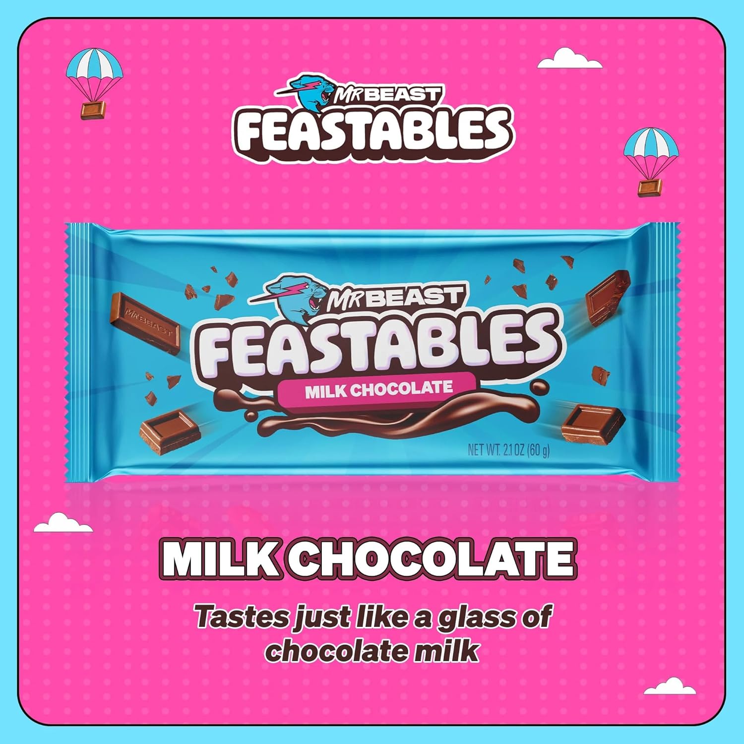 Highlights the unique flavor profile of the chocolate bar, comparing it to the taste of chocolate milk to appeal to consumers who enjoy that flavor.