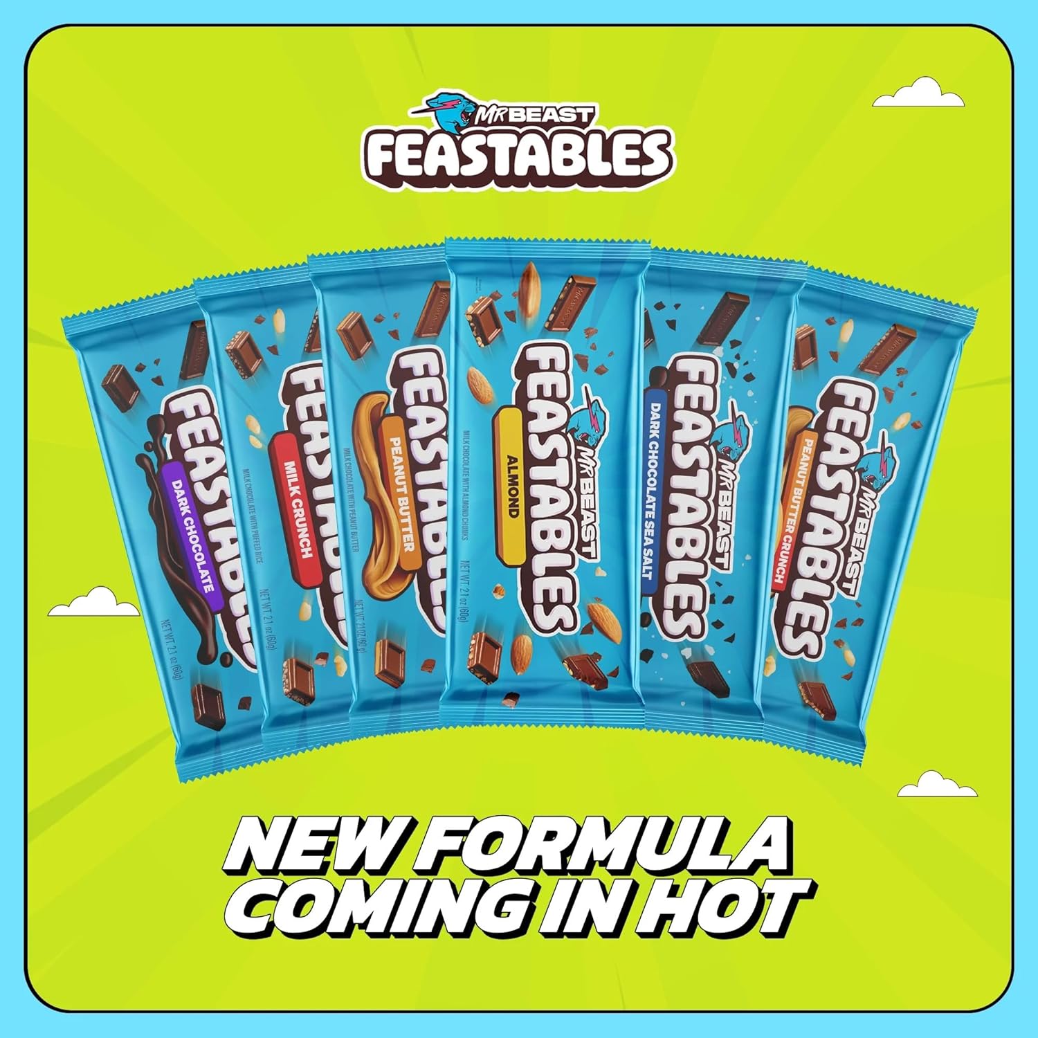 Feastables by MrBeast Milk Chocolate KING Size Chocolate Bar: Infographics