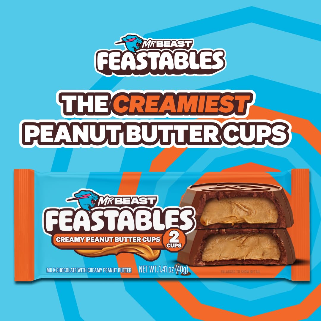 Emphasizes the product's key feature of having exceptionally creamy peanut butter cups, appealing to customers who enjoy indulgent peanut butter treats.