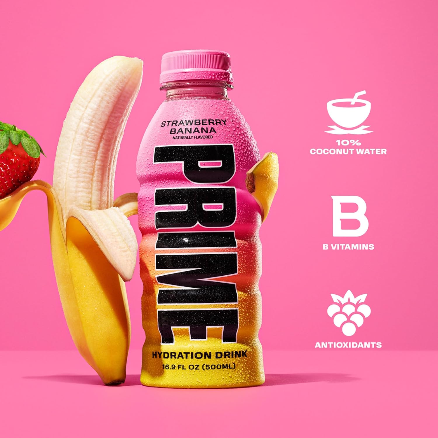 Highlights multiple nutritional benefits of the drink to appeal to health-conscious consumers. Showcases the specific flavor of the drink to attract customers who enjoy fruit-flavored beverages.