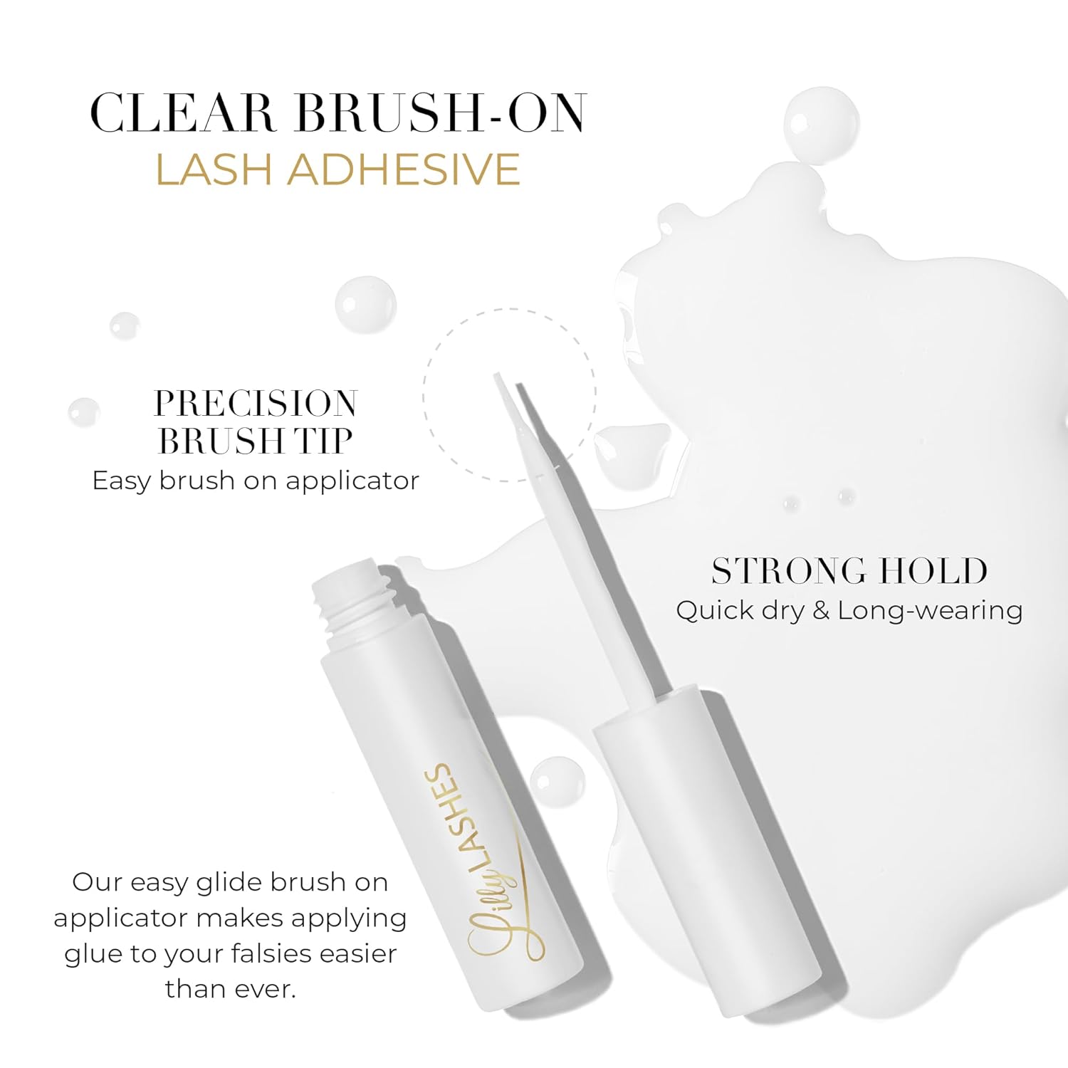 Lilly Lashes Clear Eyelash Glue: Infographics