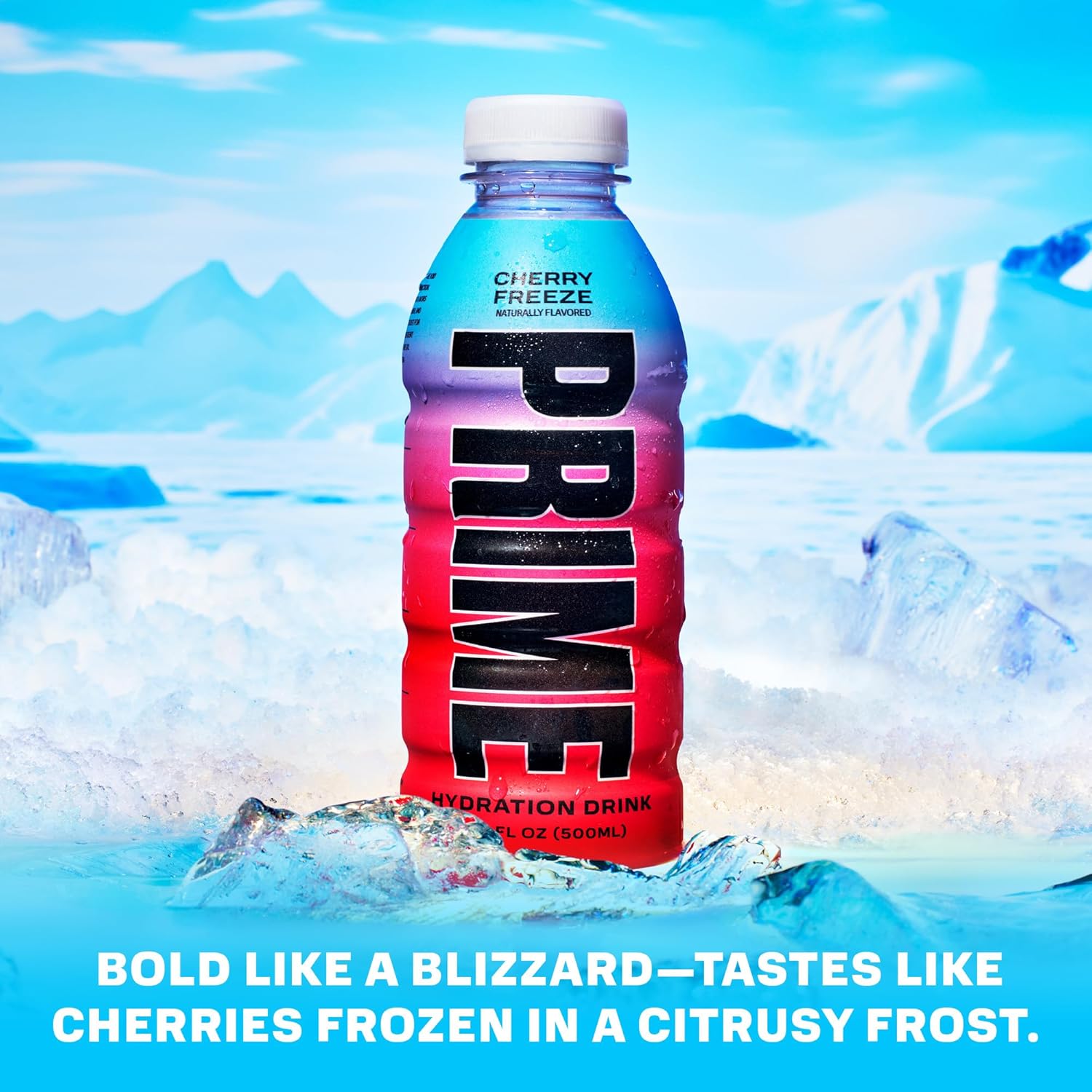 Highlights the unique and refreshing flavor profile of the Cherry Freeze drink to entice customers.