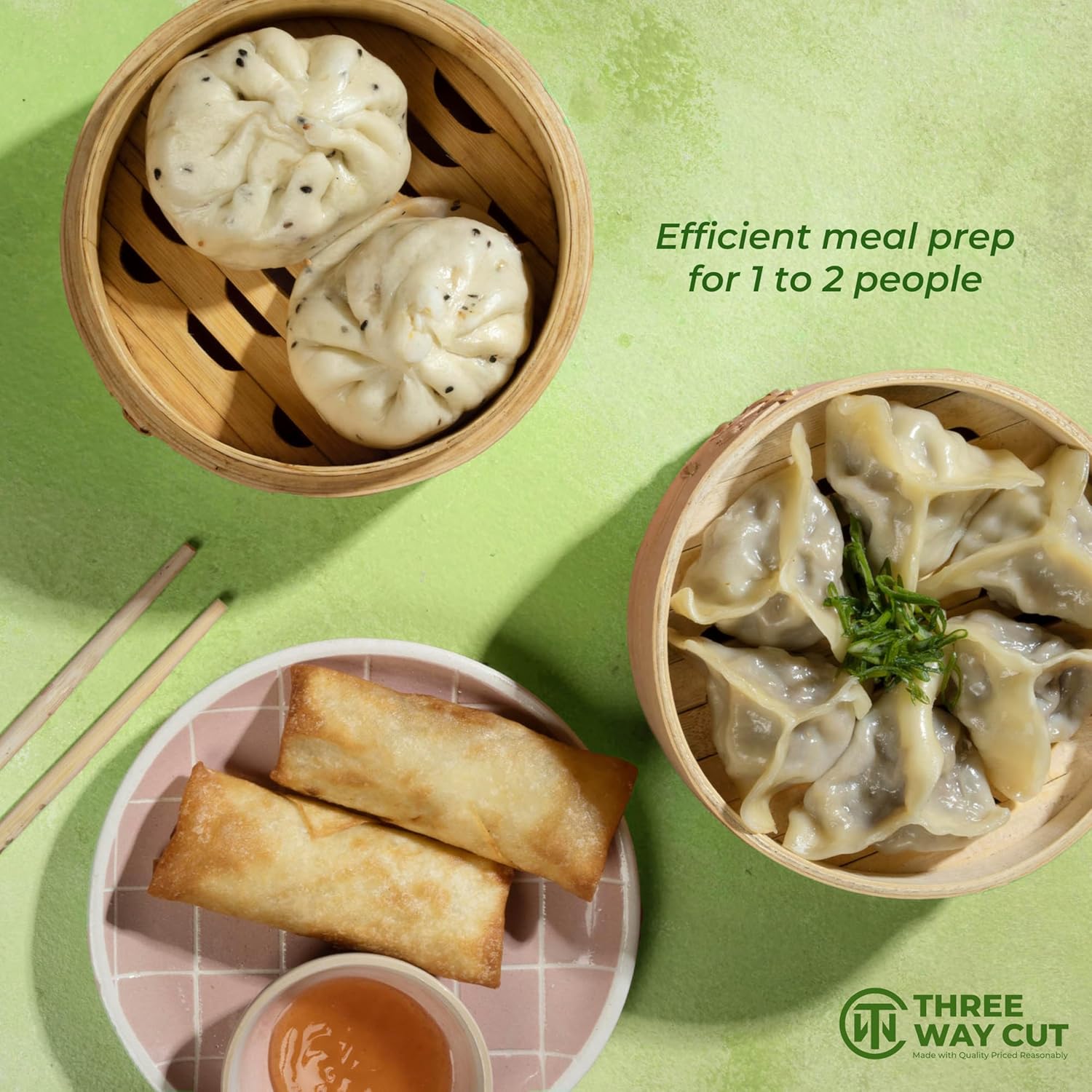 Demonstrates how the product can be used for efficient meal preparation for 1 to 2 people, showcasing its versatility and convenience.