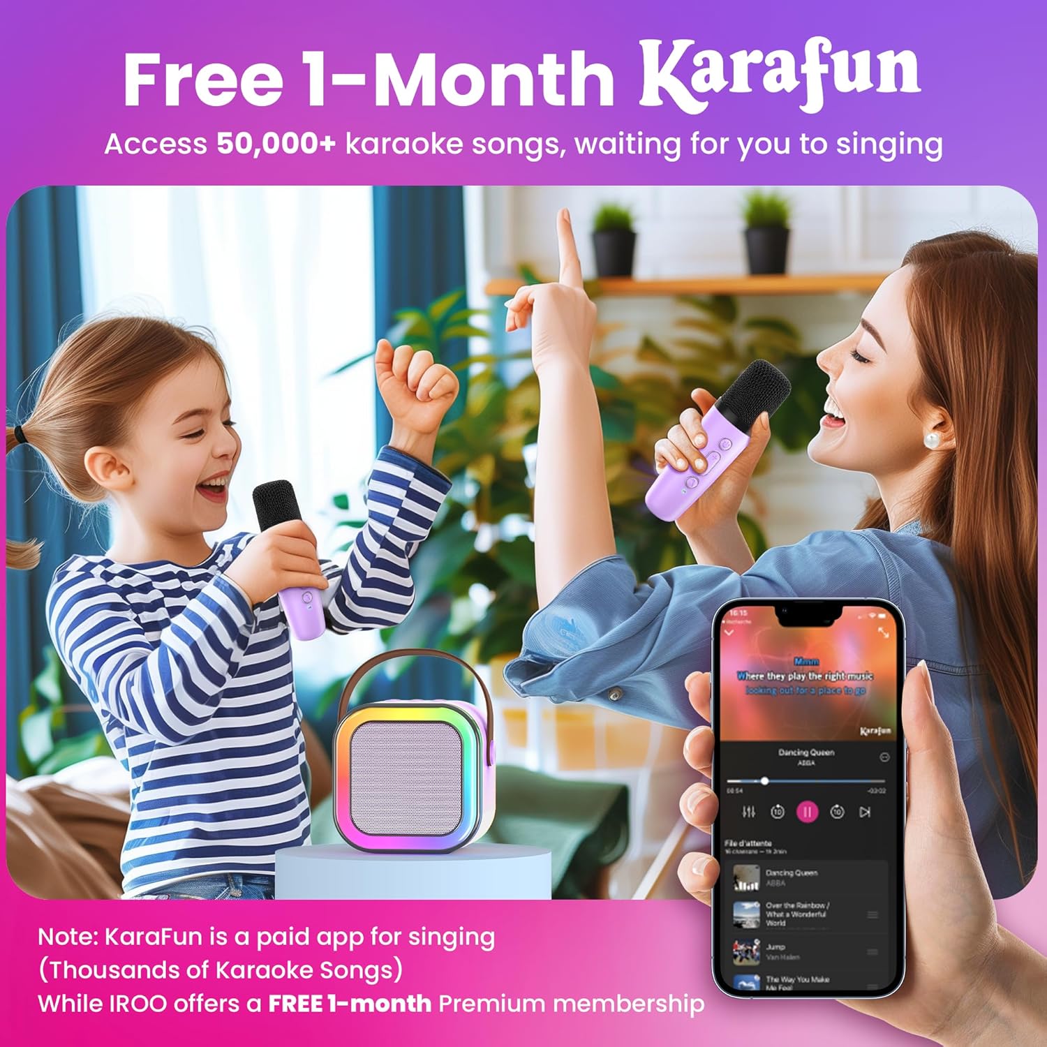 IROO Mini Karaoke Machine for Kids: Infographics