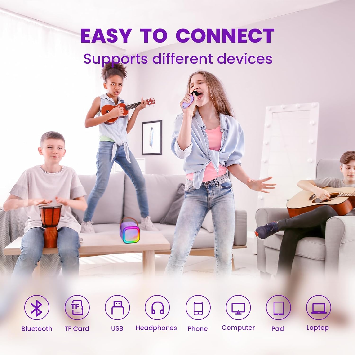 IROO Mini Karaoke Machine for Kids: Infographics