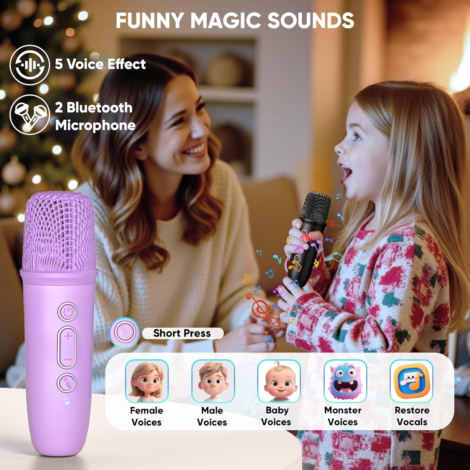 Karaoke Machine with Disco LED Lights for Adults Kids: Infographics