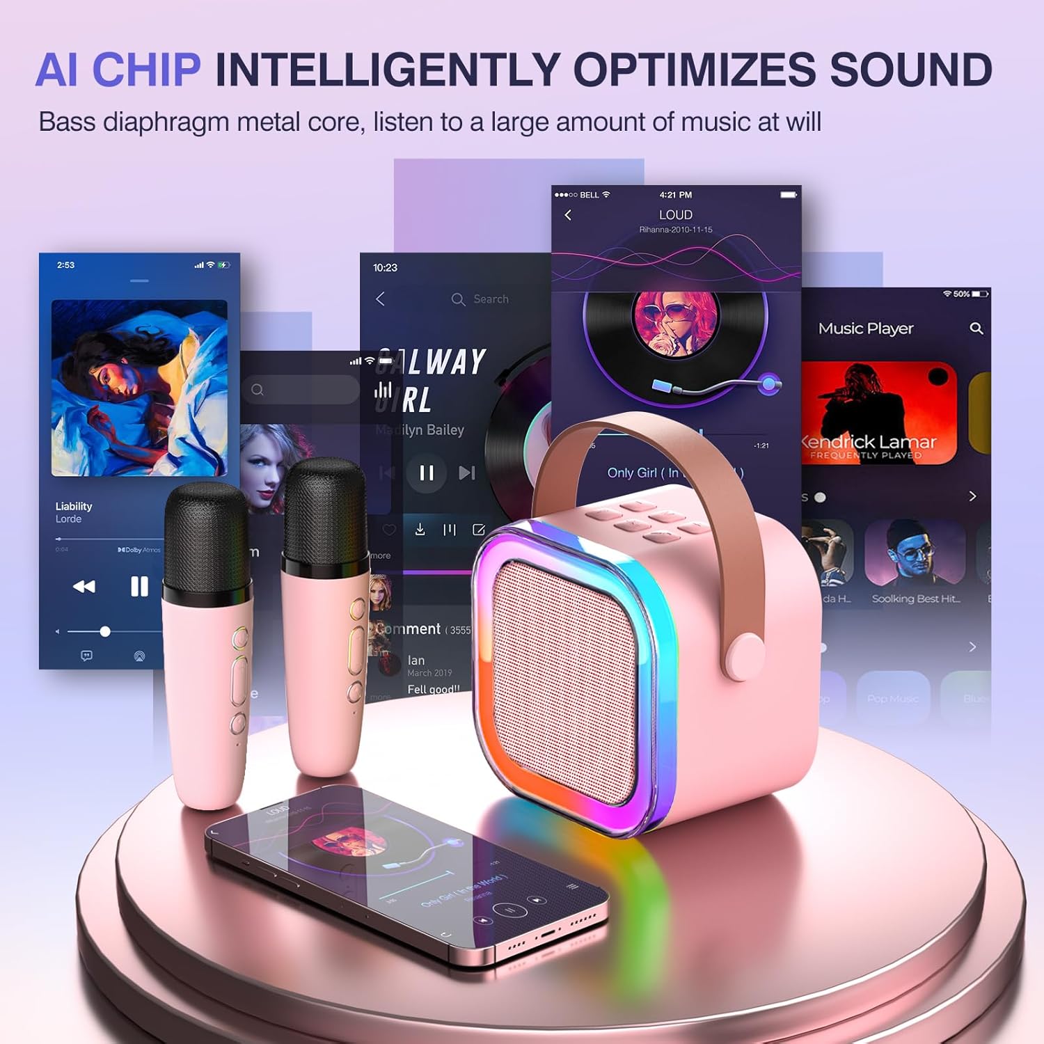 Mini Karaoke Machine for Kids Ages 2-12: Infographics