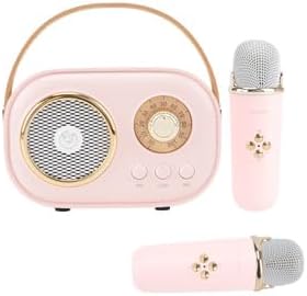 Shows the complete karaoke set including the main speaker unit and microphone, helping customers understand exactly what they'll receive. Highlights the product's compact and portable nature,…
