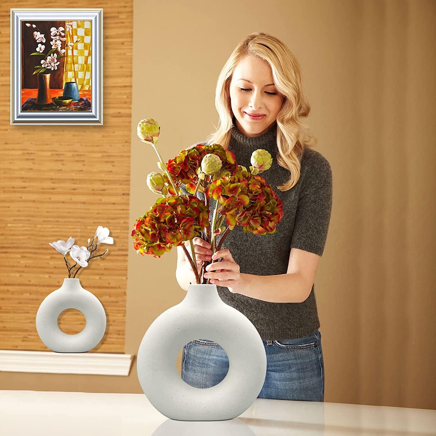 Shows the product being used in a real-life home setting, demonstrating how it enhances interior decor.