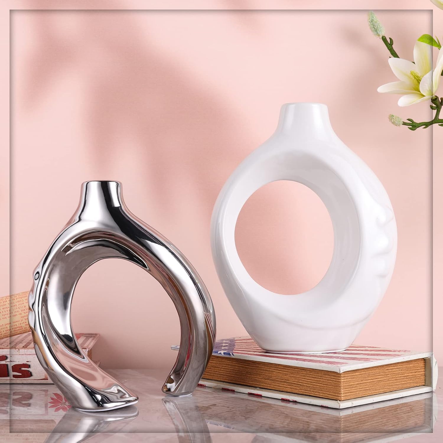 Showcases the product in a stylish, contemporary home setting to appeal to design-conscious shoppers.