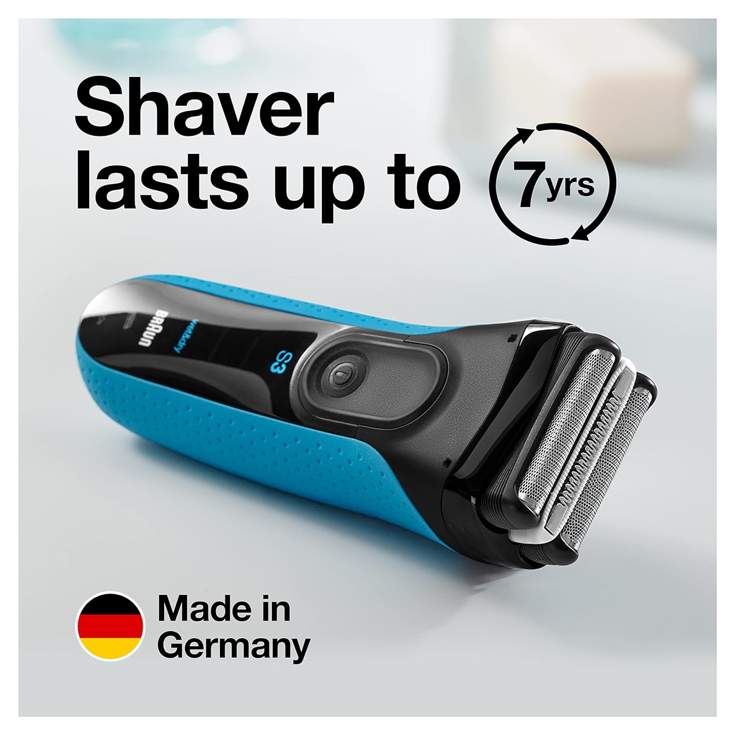 Emphasizes the shaver's exceptional longevity, lasting up to 7 years, to highlight its value and durability to potential buyers.