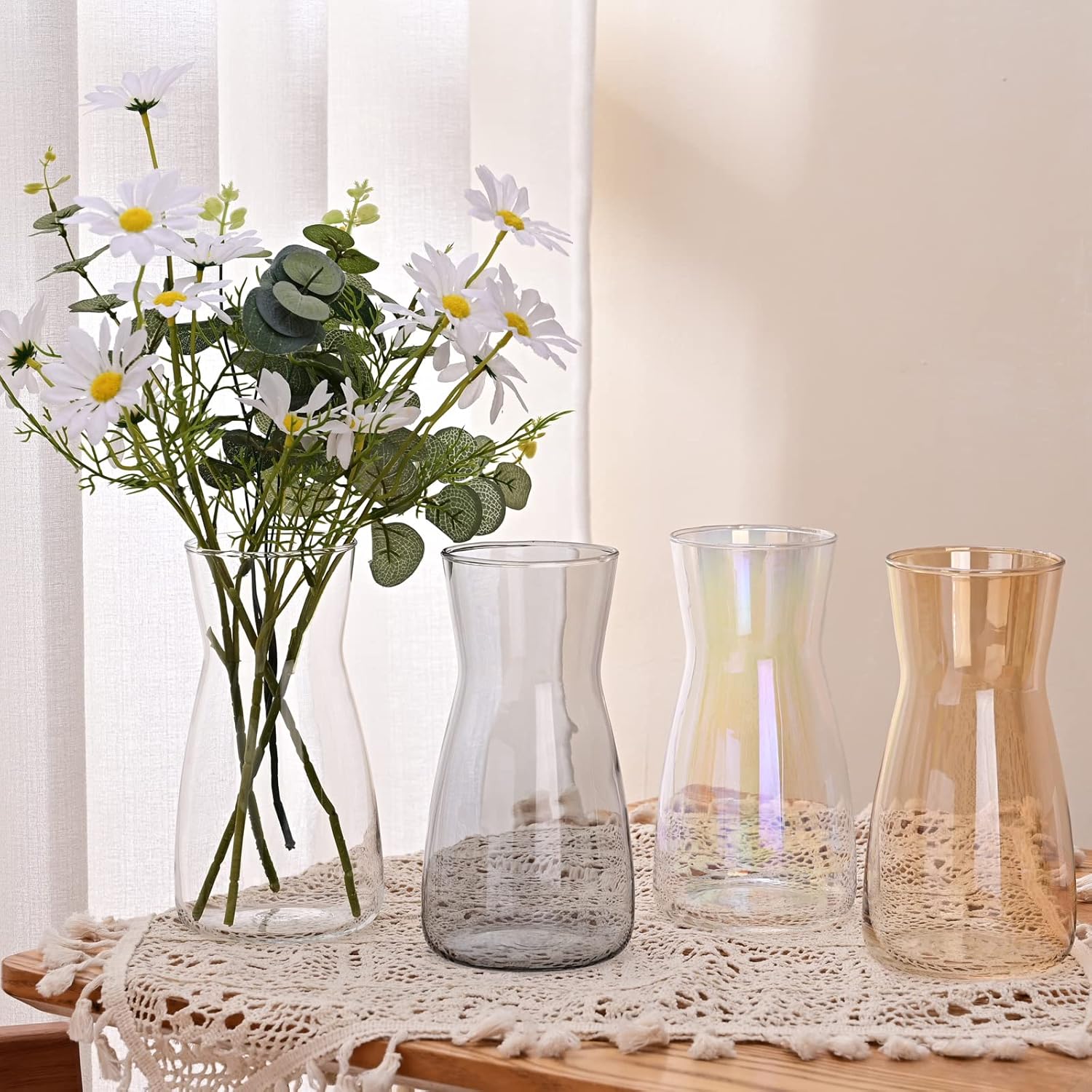 Showcases the product in a real-world home setting to demonstrate its aesthetic appeal and versatility as a decorative item.