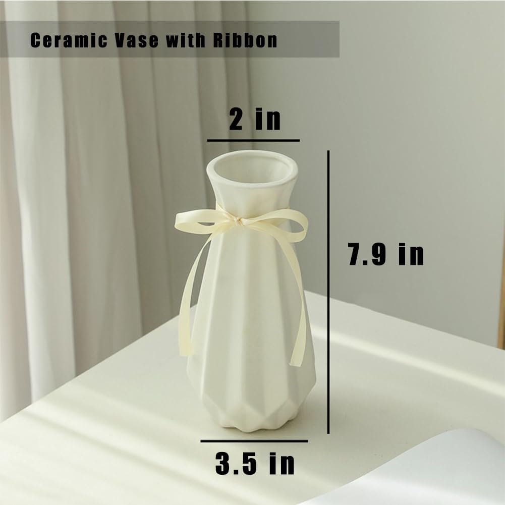 Provides exact measurements of the ceramic vase to help shoppers understand its size and proportions.