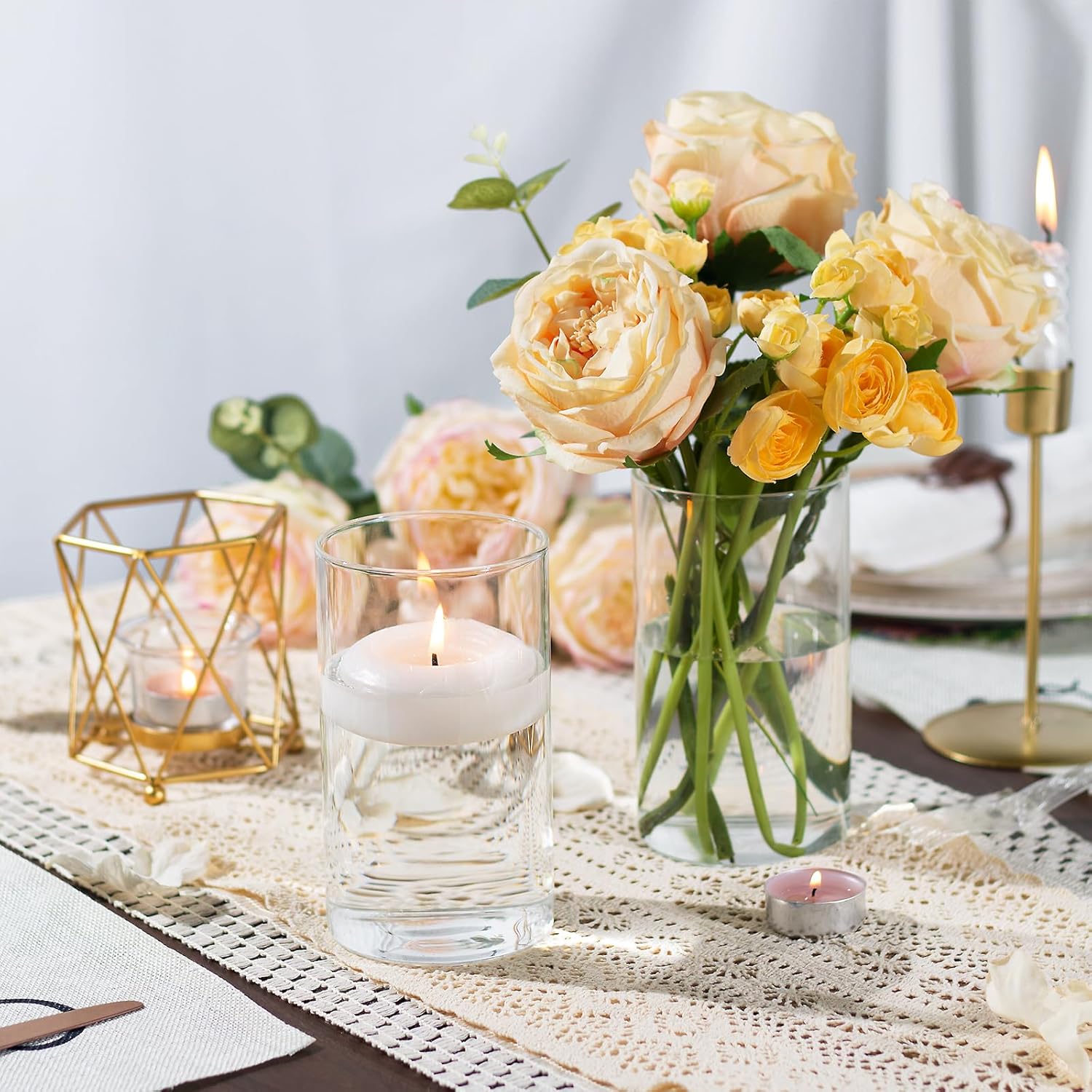 Showcases the product in a real-world context, demonstrating how it can be used to create a beautiful and inviting table setting.