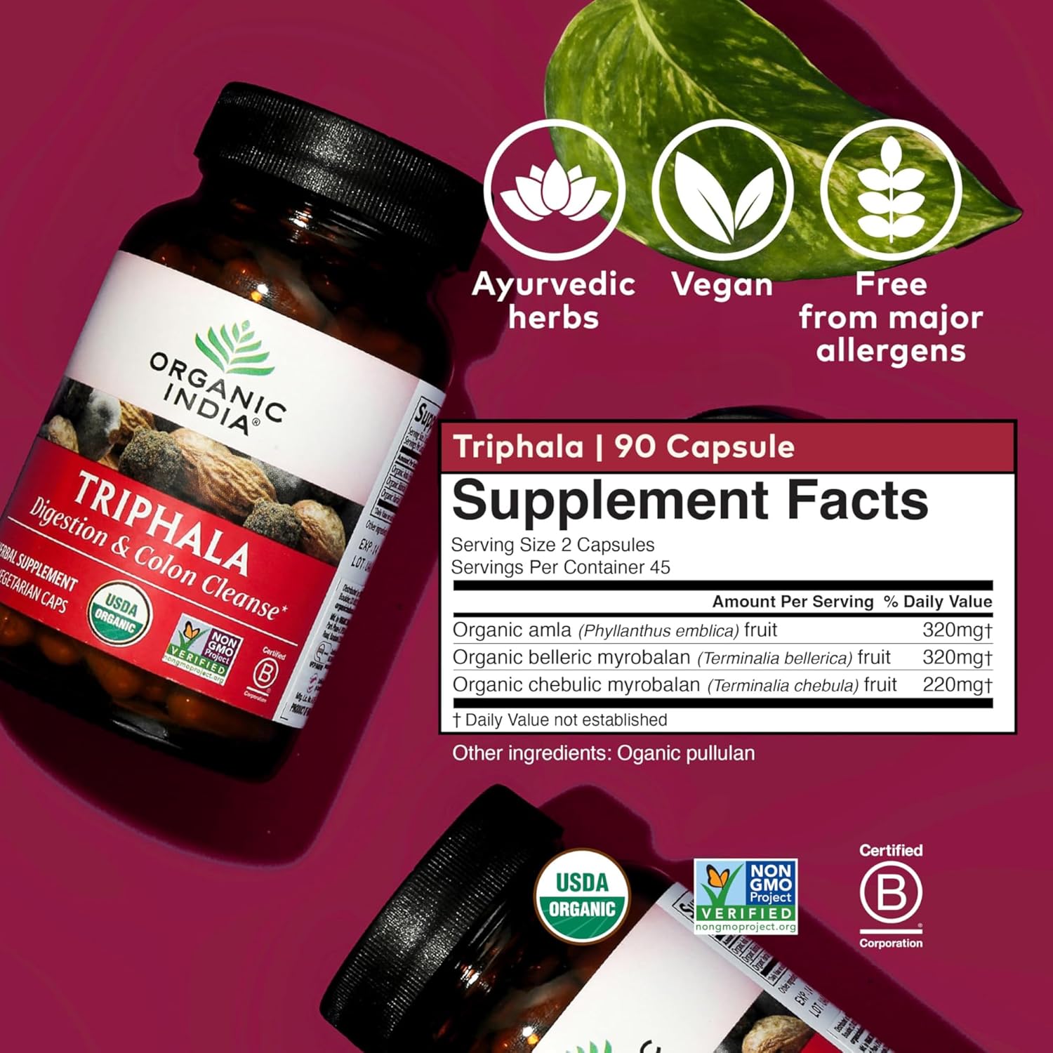 ORGANIC INDIA Triphala Capsules Organic: Infographics