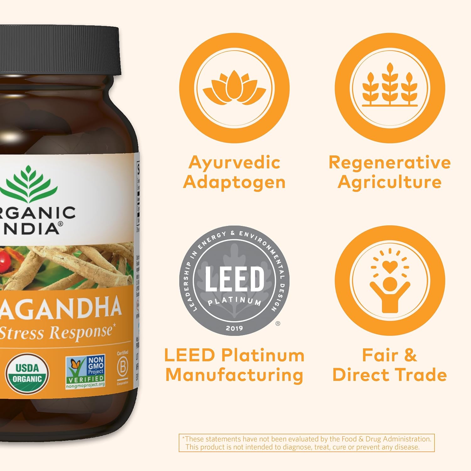 Highlights multiple ethical and quality aspects of the product to appeal to health-conscious and environmentally aware consumers.