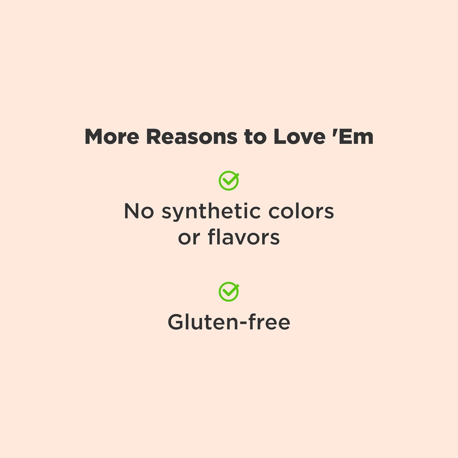 Highlights two key health-conscious features of the product to appeal to consumers looking for natural and allergen-free options.