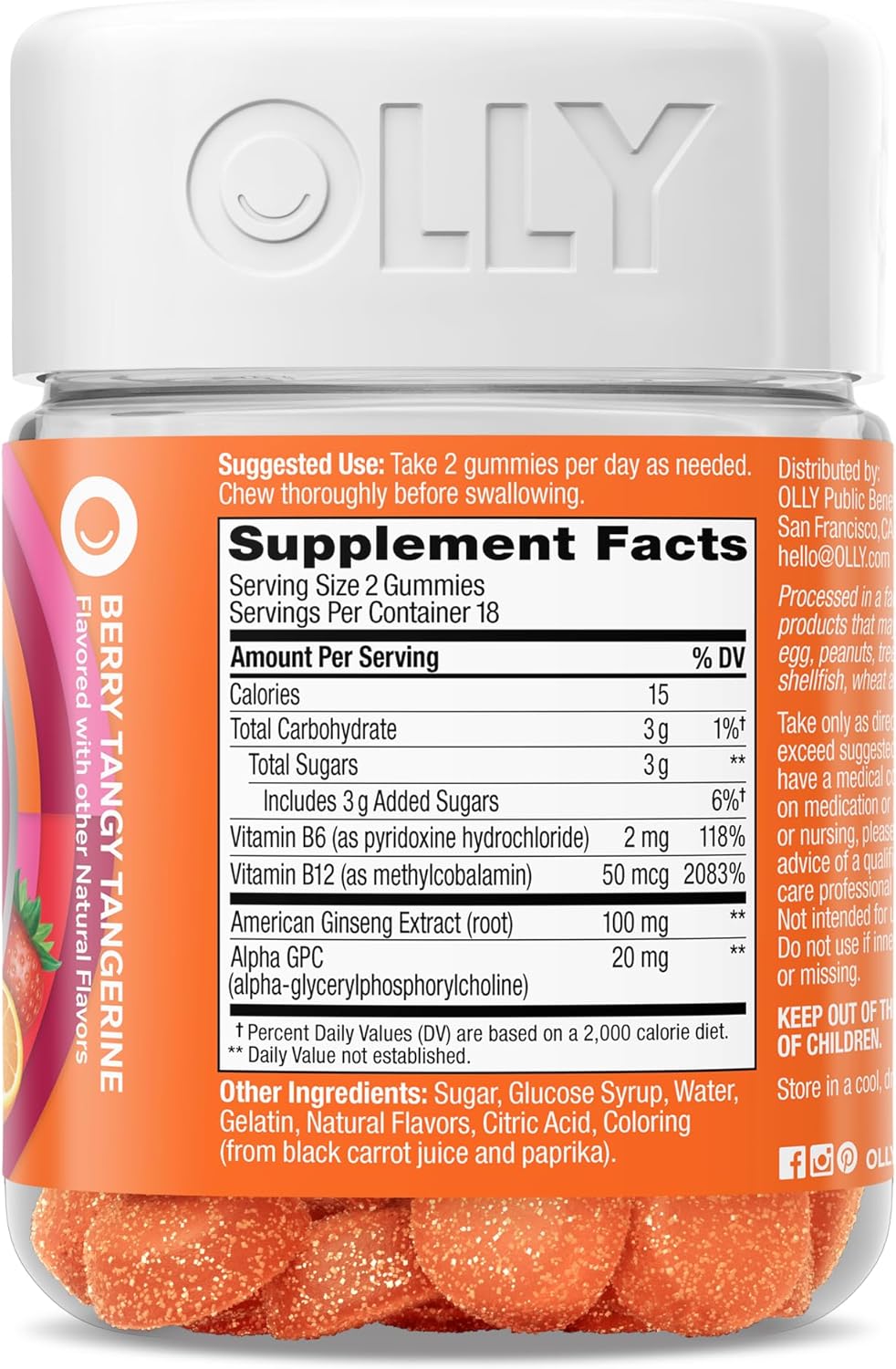 Provides detailed information about the product's nutritional content, serving size, and ingredients to help shoppers make an informed decision.