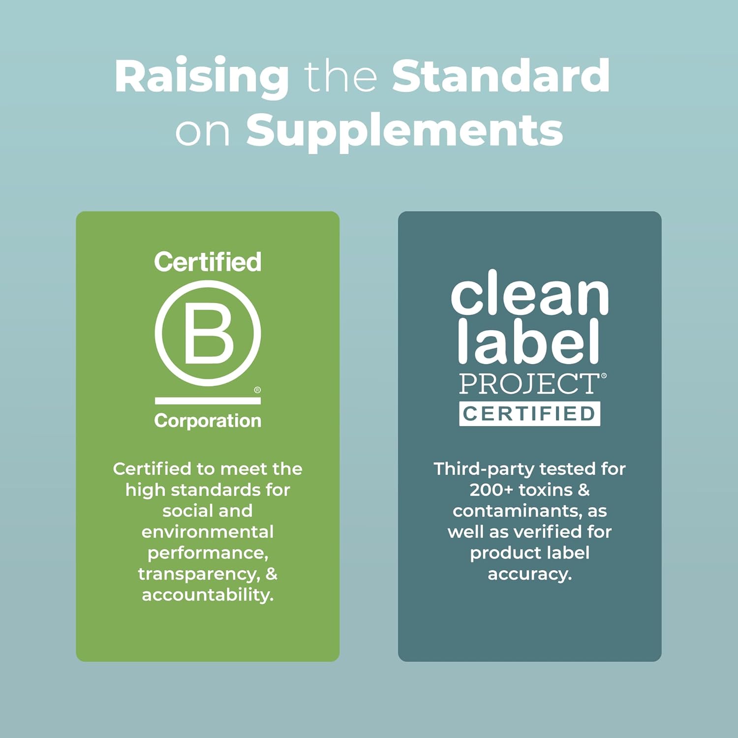 Highlights the product's certifications to reassure customers about its safety, quality, and environmental responsibility.