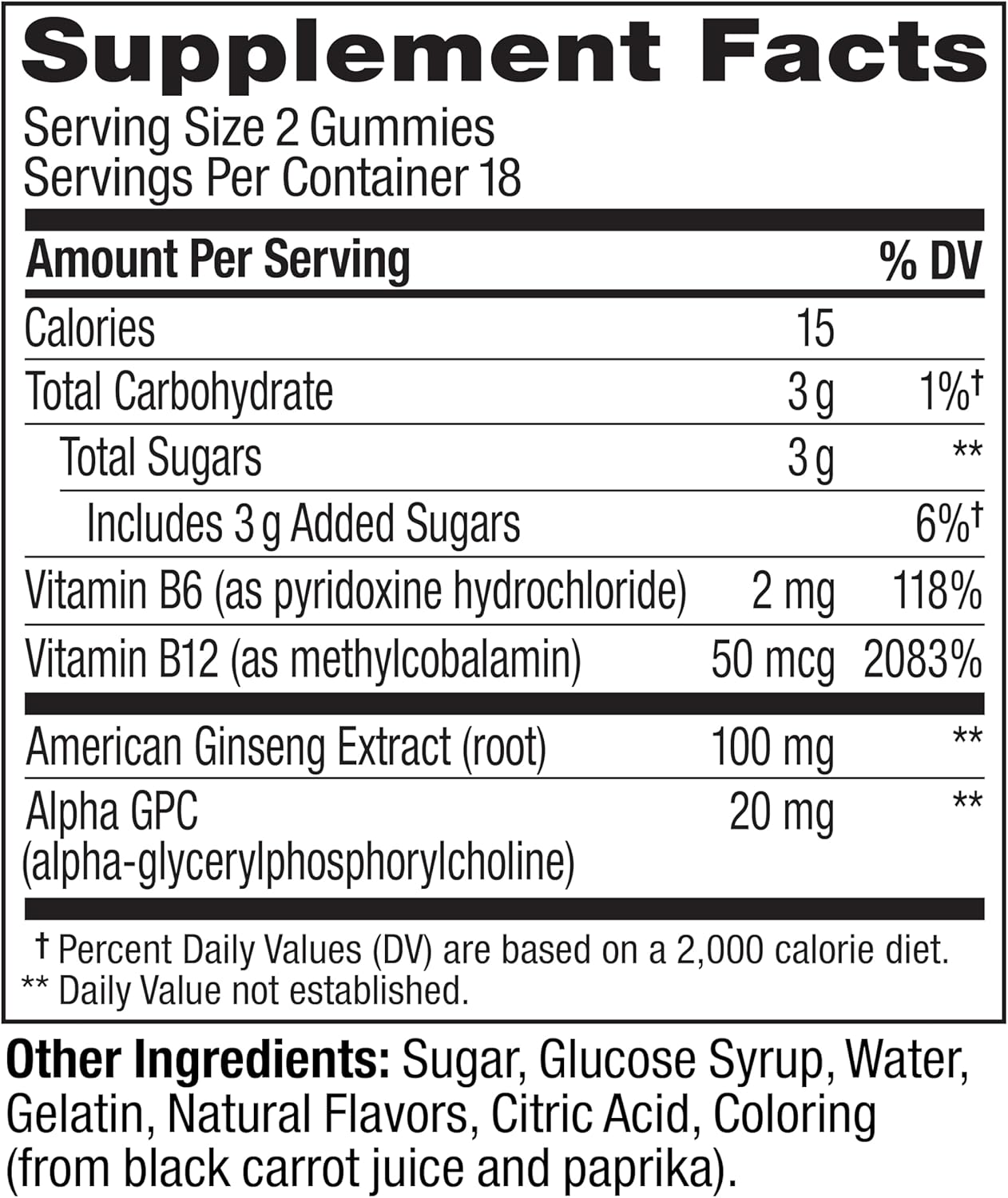 Provides detailed nutritional facts and supplement information to help shoppers understand the product's contents and serving sizes.