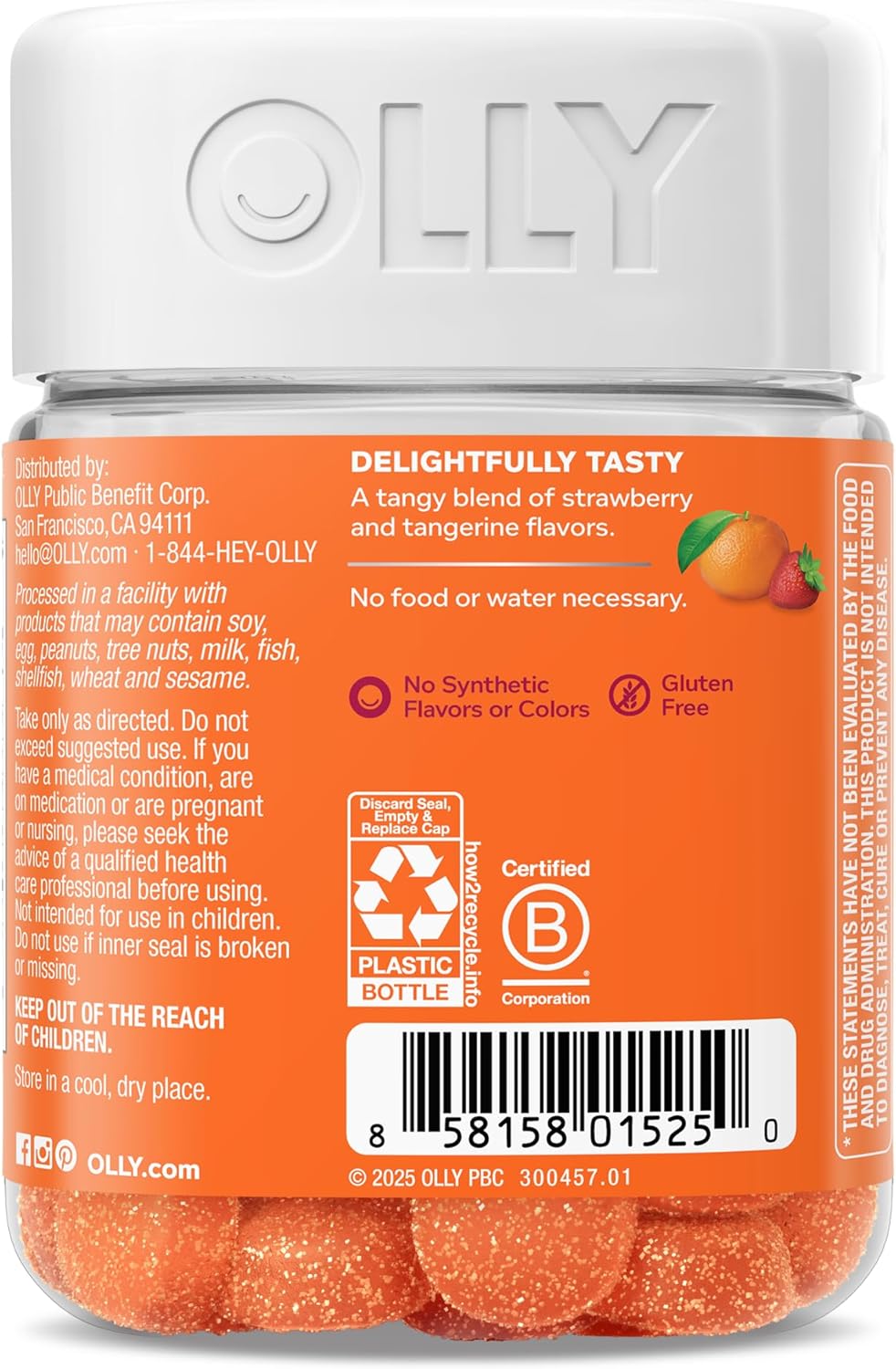 Highlights the product's unique tangy blend of strawberry and tangerine flavors to entice customers with its taste profile. Reassures customers about the product's safety and natural ingredients,…
