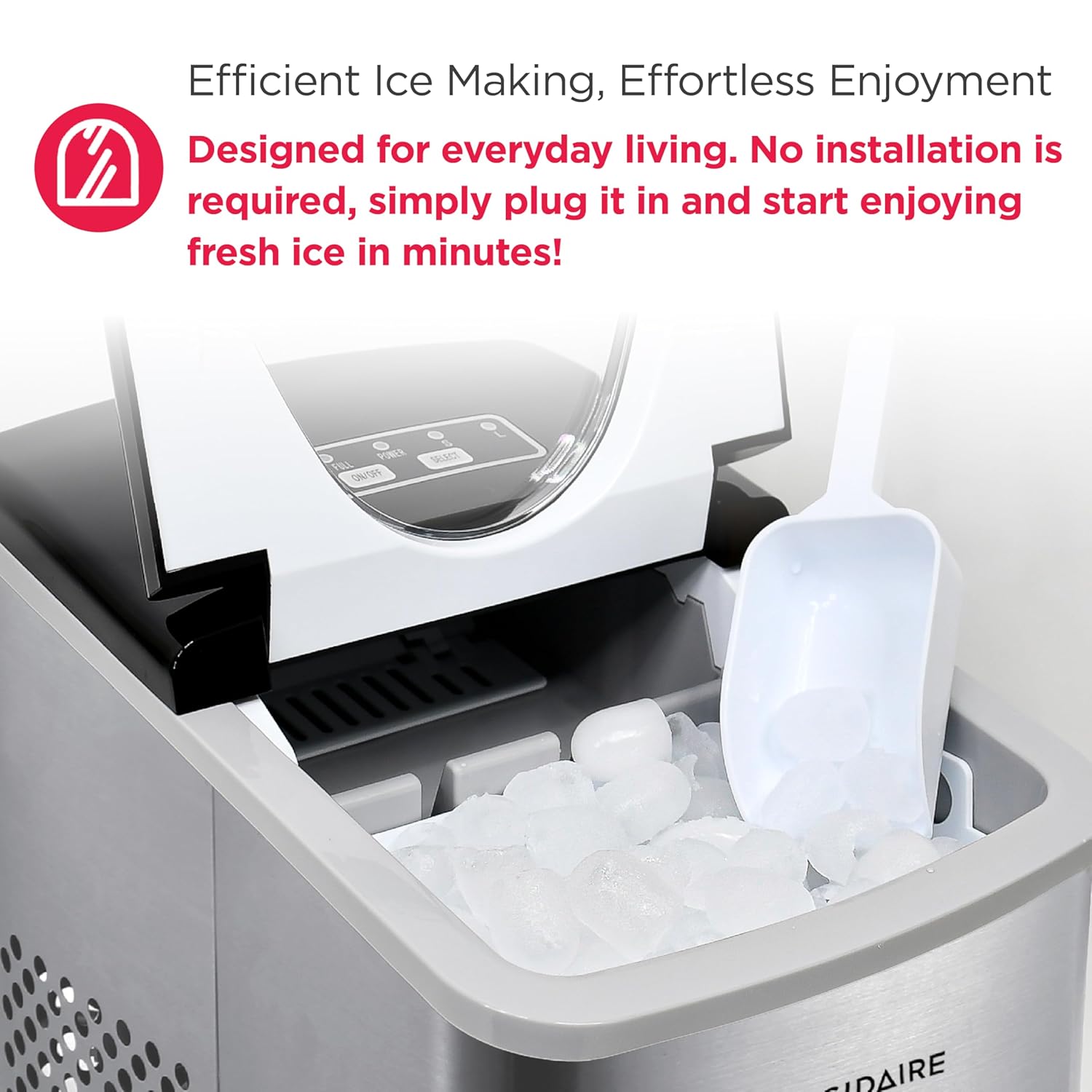 Frigidaire 26 Lbs per Day Portable Compact Maker: Infographics