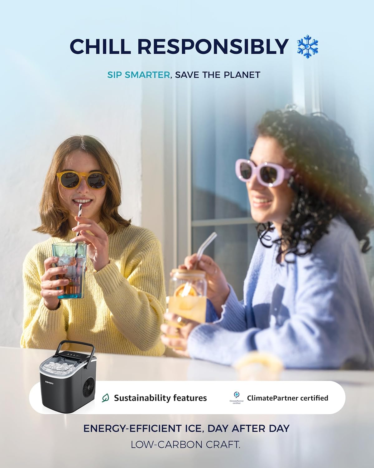Highlights the product's eco-friendly features and energy efficiency to appeal to environmentally conscious consumers. Positions the brand as environmentally responsible, encouraging consumers to…