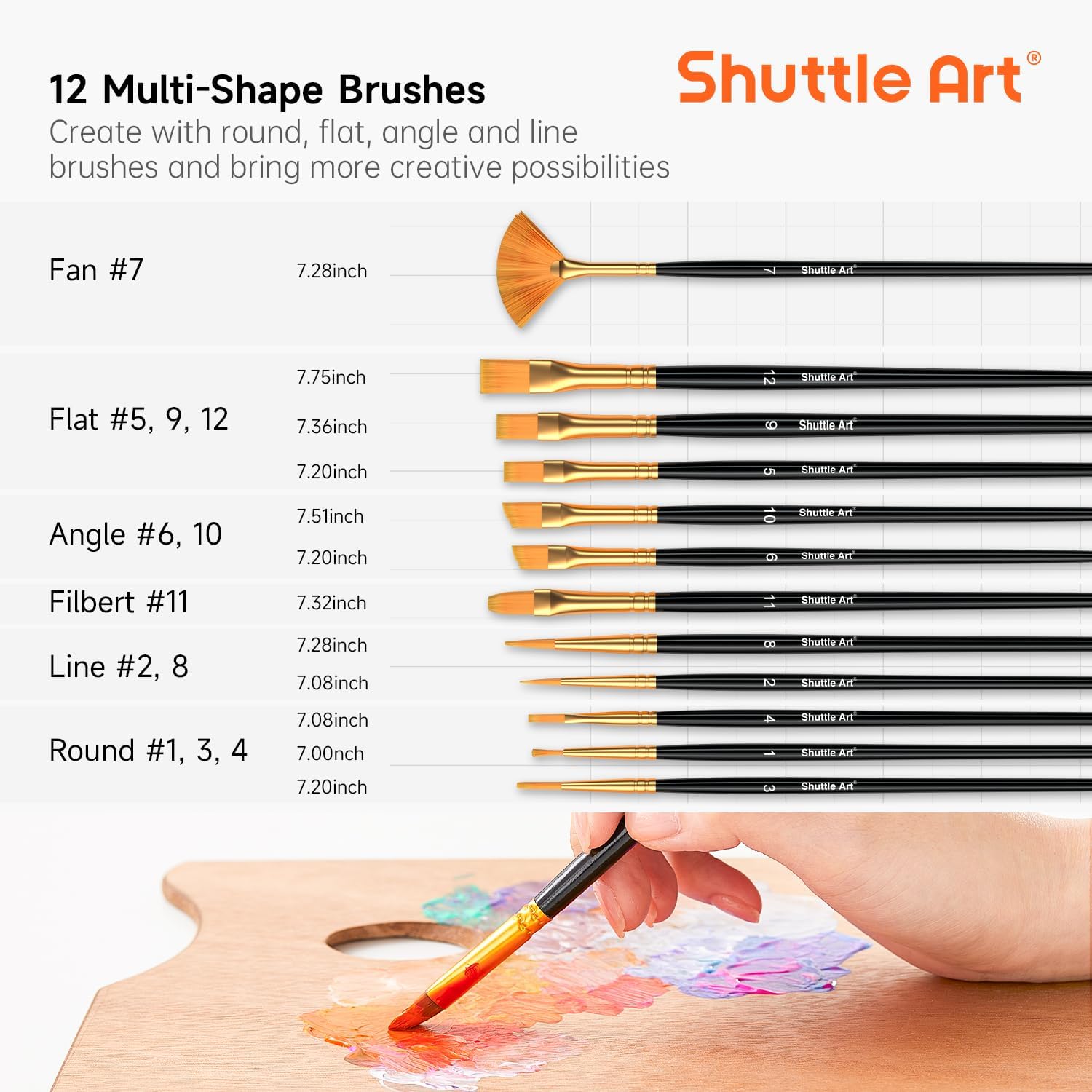 Shuttle Art Acrylic Paint Set: Infographics