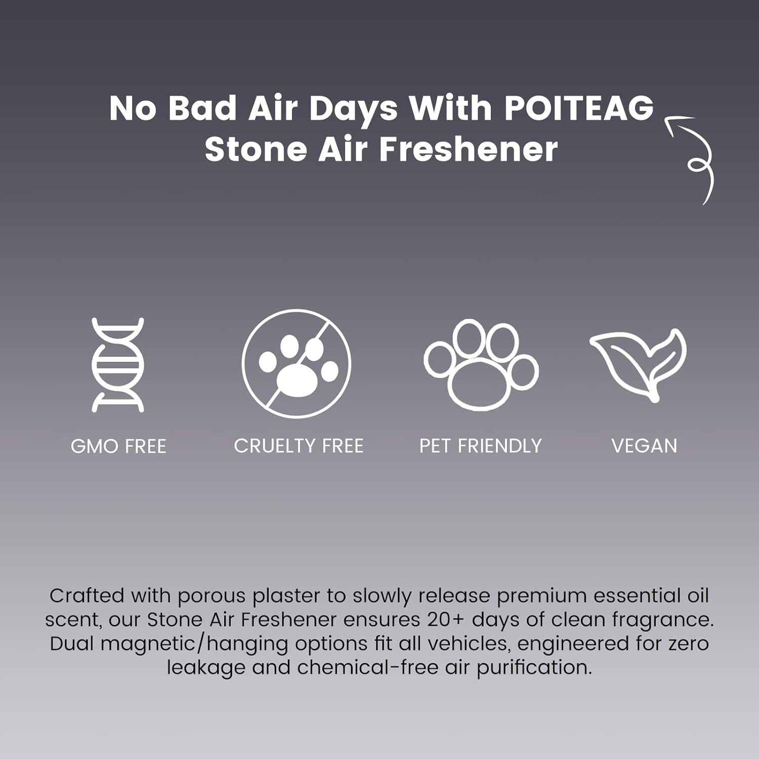 Safety graphic showing that the ingredients in this air fresherner are safe for the environment and individuals. 