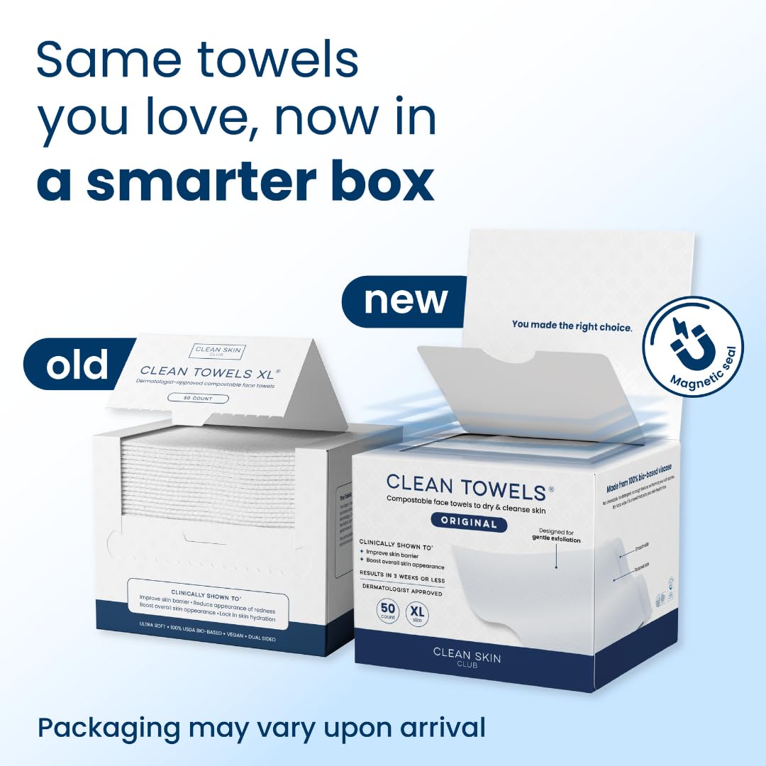 Highlights the product's new, improved packaging design with a magnetic seal, reassuring customers that it's the same product they love but with enhanced convenience.