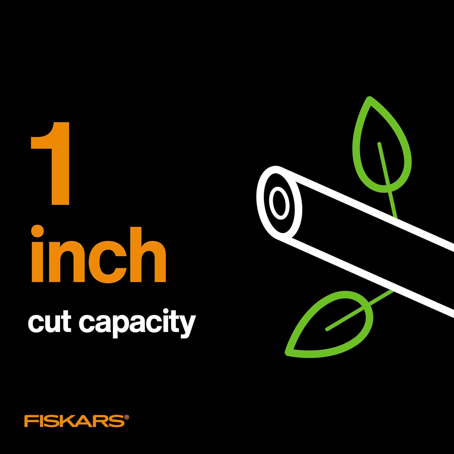Communicates the product's cutting capacity of 1 inch, helping shoppers quickly understand the tool's capabilities.
