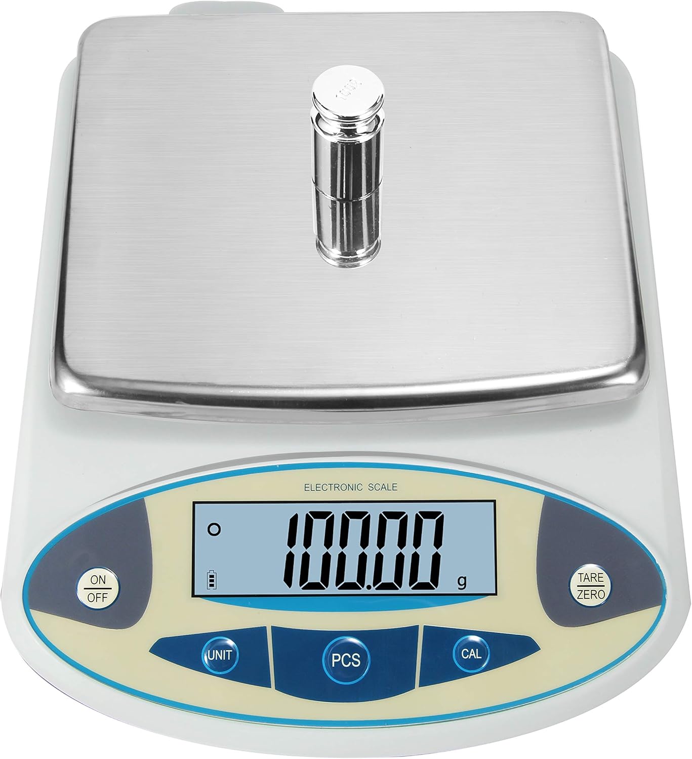 Demonstrates the scale's high precision and capacity to measure up to 1000.00 grams, reassuring customers of its accuracy for various weighing needs.